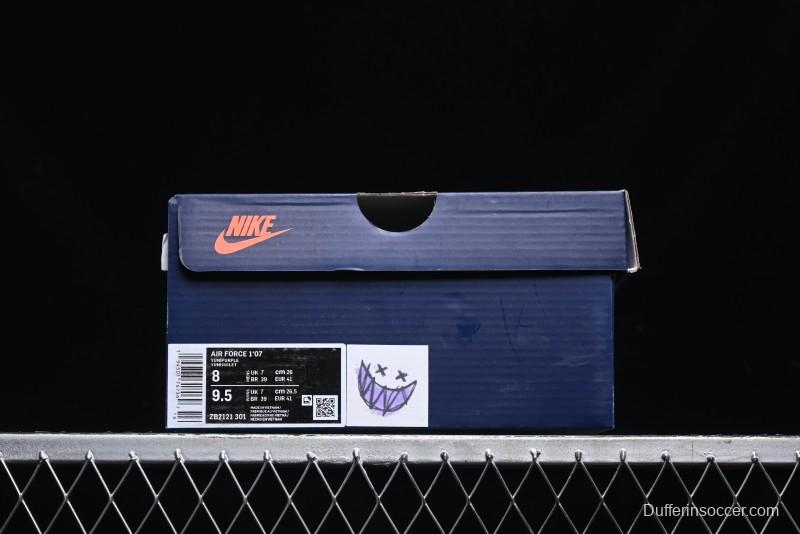 Nike Air Force 1 '07 Low Purple Taro Demon Casual Sneakers - ZB2121-301