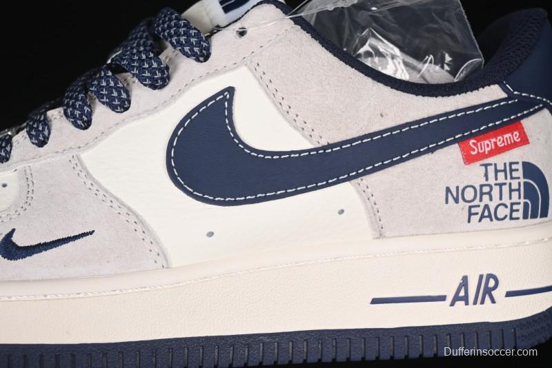 Nike Air Force 1 '07 Low Supreme The North Face Collaboration - Pig Eight Navy Blue Casual Sneakers - XZ6188-118
