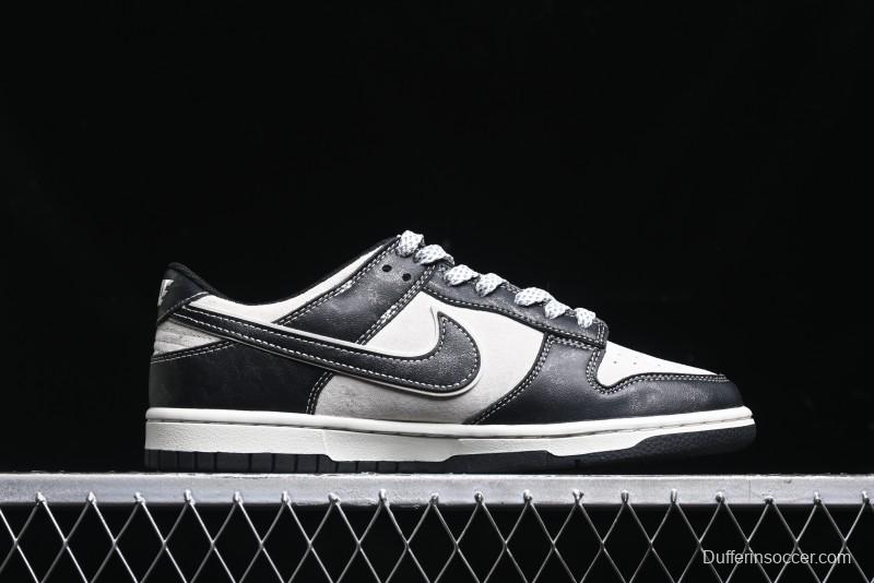 Nike SB Dunk Low The North Face Series - High Gloss Black Swoosh Anniversary Custom Low-Top Casual Skate Shoes - DJ2024-047