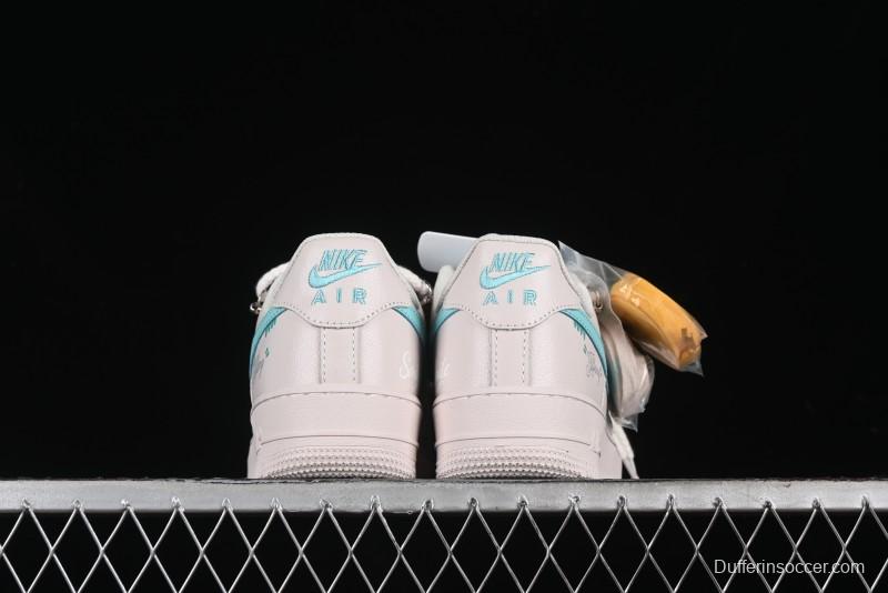 Nike Air Force 1'07 Low "Keep Smile" Casual Lace-Up Sneakers - DZ1328-112