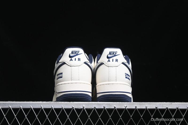 Nike Air Force 1 '07 Low Supreme Collaboration - Light Blue Shadow Swoosh Casual Sneakers - XZ6188-989