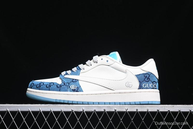 Nike Travis Scott x Fragment Design x Air Jordan 1 Low OG SP AJ1 Retro Sneakers - XZ1658-001