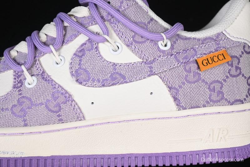 Nike Air Force 1 '07 Low x Gucci Pink Lace-Up Casual Sneakers - BD7700-022