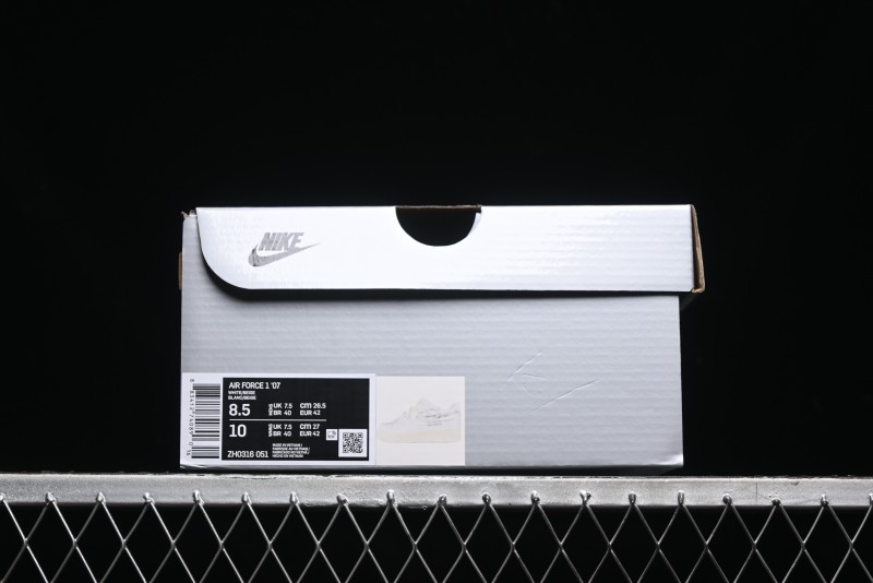 Nike Air Force 1 '07 Low Silver Hook Off-White Style Casual Sneakers - ZH0316-049