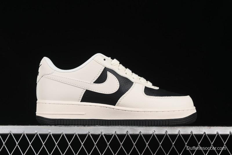 Nike Air Force 1 '07 Low Burberry Collaboration - Black White Patchwork Casual Sneakers - BB8588-227