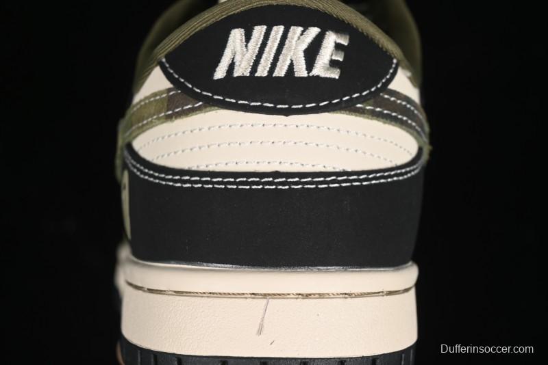 Nike SB Dunk Low Bape Collaboration - Patchwork Camouflage Anniversary Custom Low-Top Casual Sneakers - CH6336-229