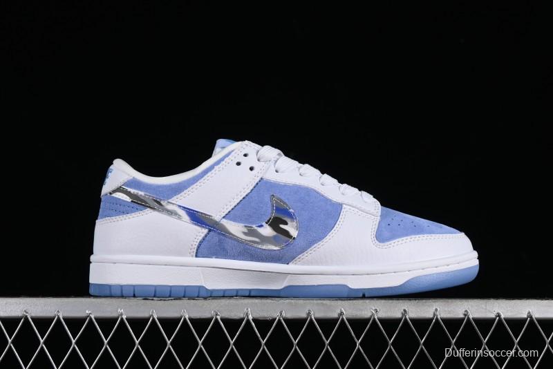 Supreme x Nike SB Dunk Low Royal Blue Anniversary High-End Custom Casual Skate Shoes - JH8039-936
