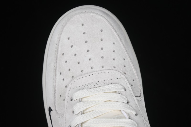 Nike Air Force 1 '07 Low Grey Pig Suede Graffiti Casual Sneakers - DF0188-035