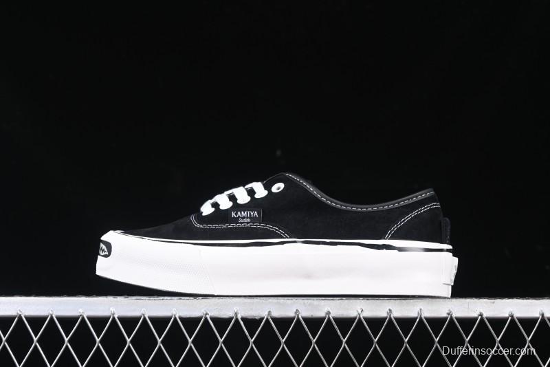 Kamiya Vulcanize Sneaker 23AW High-End Line Mihara Yasuhiro Dissolve Black White Suede Casual Low-Top Canvas Shoes - M.C3