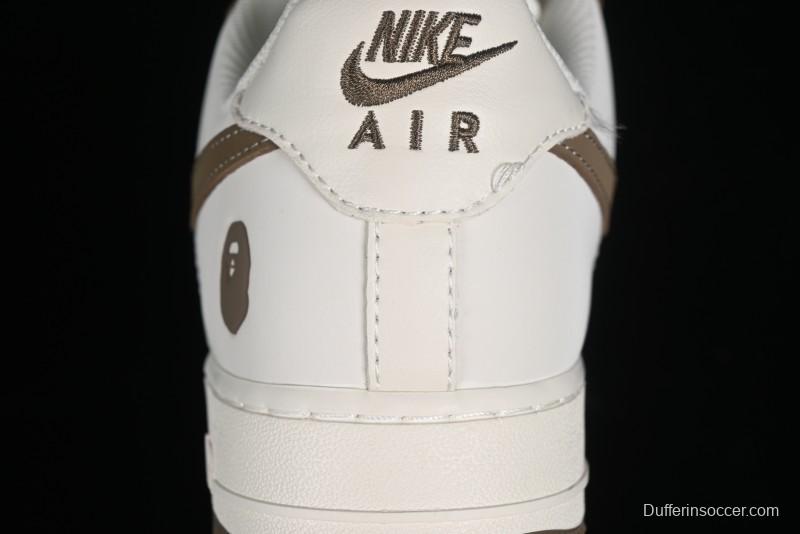 Nike Air Force 1 '07 Low BAPE Collaboration - Light Green Pigskin Low-Top Casual Sneakers - BA8806-225