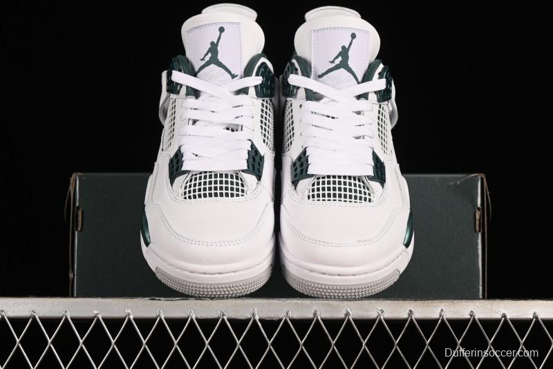 Nike Air Jordan 4 Retro Sneakers with Oxidized Green Accents and Visible Air Cushion - AQ8138-103