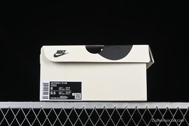 Nike Air Force 1 '07 Low Casual Sneakers with White & Blue Swoosh - CW2288-026