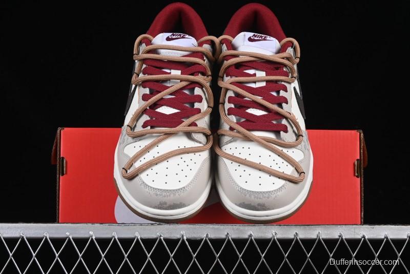 Nike Dunk Low Retro Vintage Distressed Graffiti Deconstructed Casual Sneakers - FB7160-161