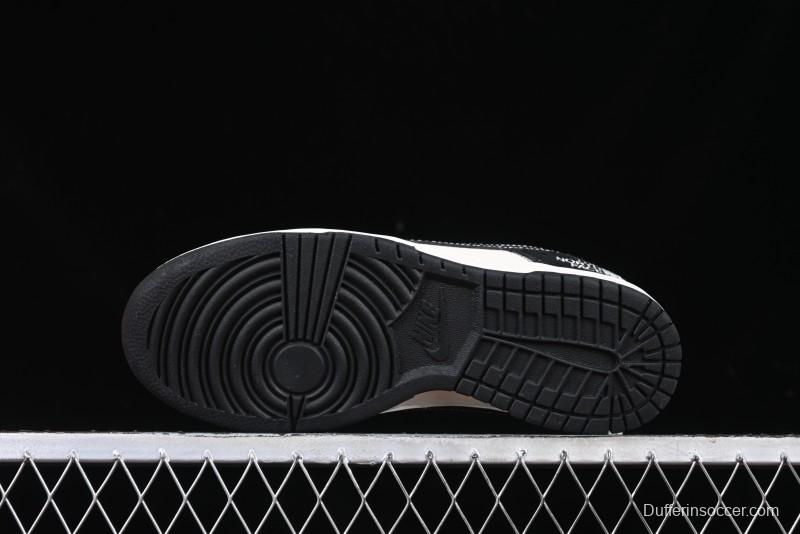 Nike SB Dunk Low The North Face Year of the Snake Black White Black Swoosh Anniversary Custom Low-Top Casual Sneakers - FC1688-210