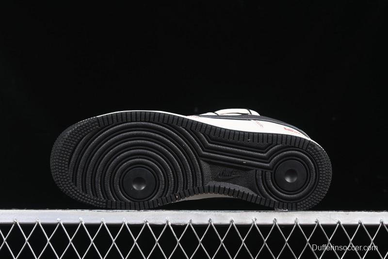 Nike Air Force 1 '07 Low Supreme Collaboration - Beige Red Lace-Up Low-Top Casual Sneakers SJ1198-104