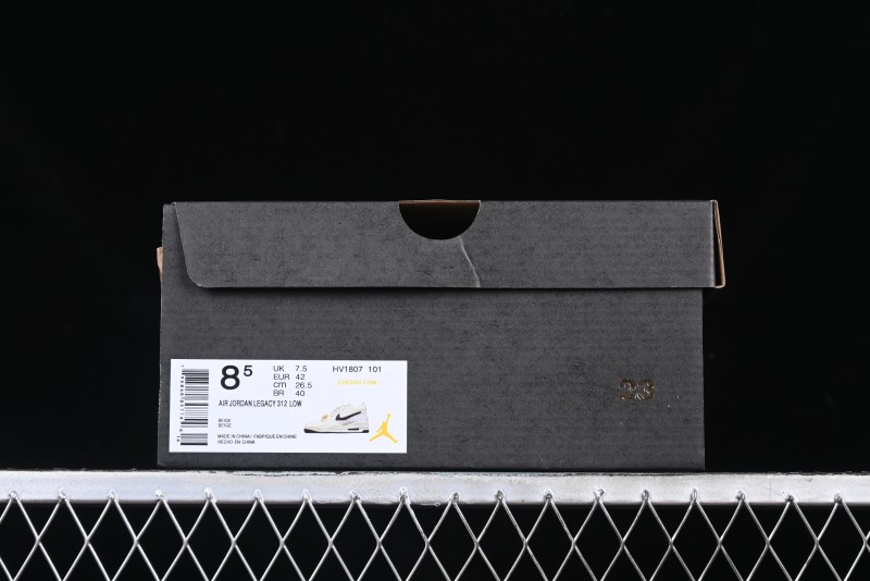 Nike Air Jordan Legacy AJ312 Low Top Sneakers with Velcro Strap and Triple Design - HV1807-101