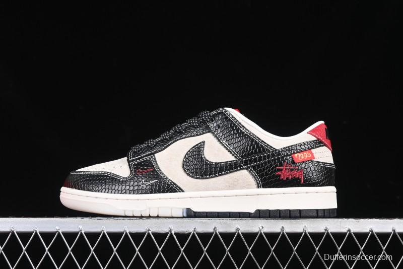 Nike SB Dunk Low Year of the Snake Limited Edition Black Snake Dual-Color Anniversary Custom Low-Top Casual Skate Shoes - HH7518-031