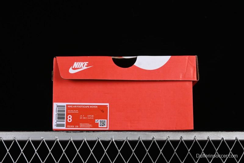 Nike Air Footscape Woven Asymmetrical Weave Slip-Resistant Low-Top Lifestyle Casual Shoes - FB1959-100