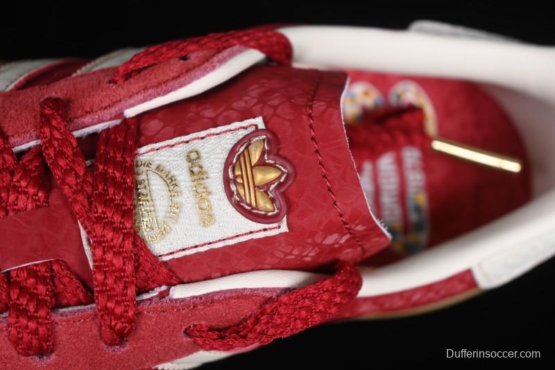 Adidas Originals Gazelle Bold JQ5977 Snake Year Limited Edition Low-Top Sneakers with Anti-Slip and Wear-Resistant Thick Sole