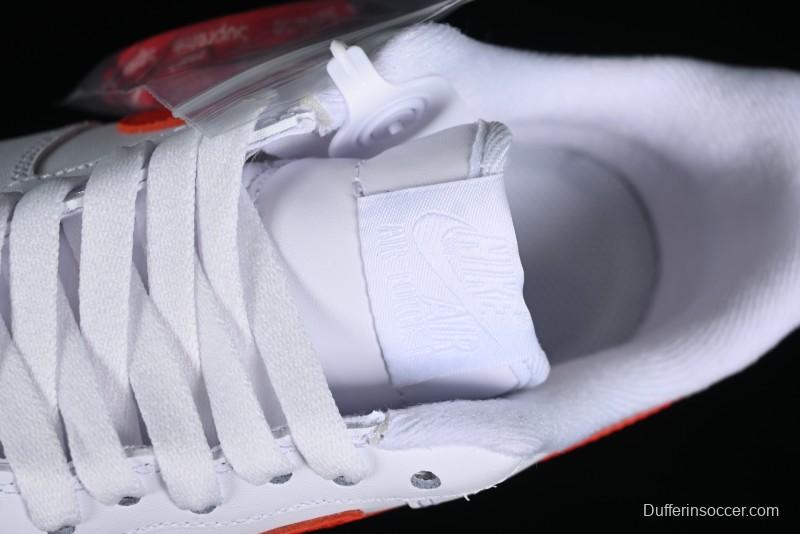 Nike Supreme x Air Force 1 '07 Low White Red Collaboration Casual Sneakers - CU9225-101