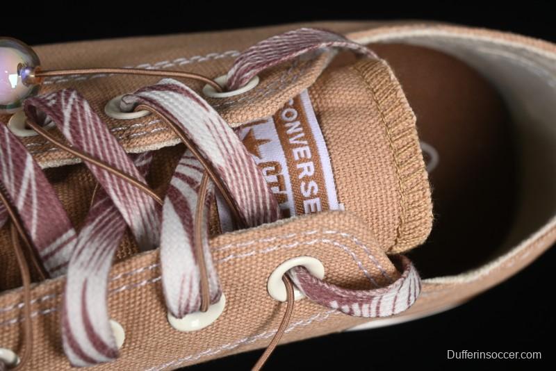 Converse All Star Platform Sneakers in Coffee Bean Milk Tea Color with OrthoLite Insole and Thick Sole for Height Boost - A11619C