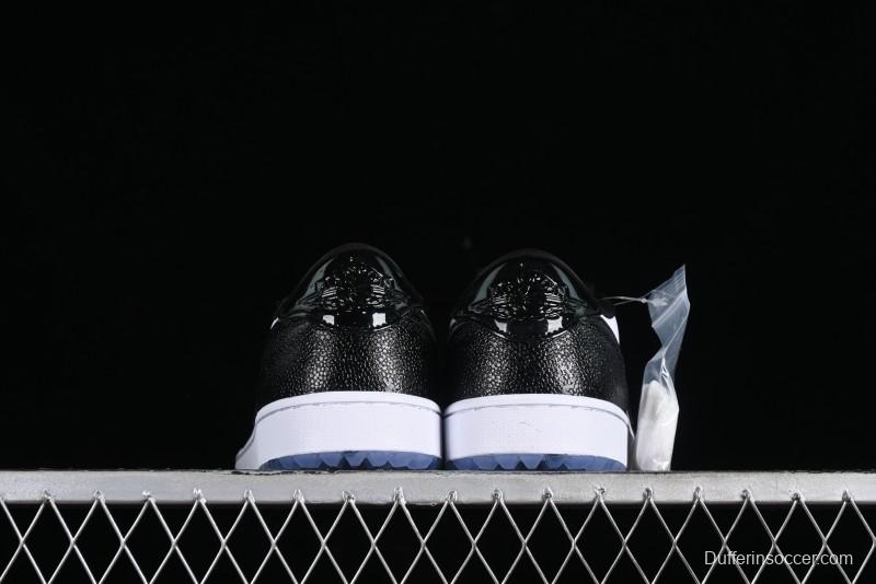 Nike Air Jordan 1 Low Golf AJ1 Retro Golf Shoes with Laser Patent Leather and Double Hook Design - FZ4159-100