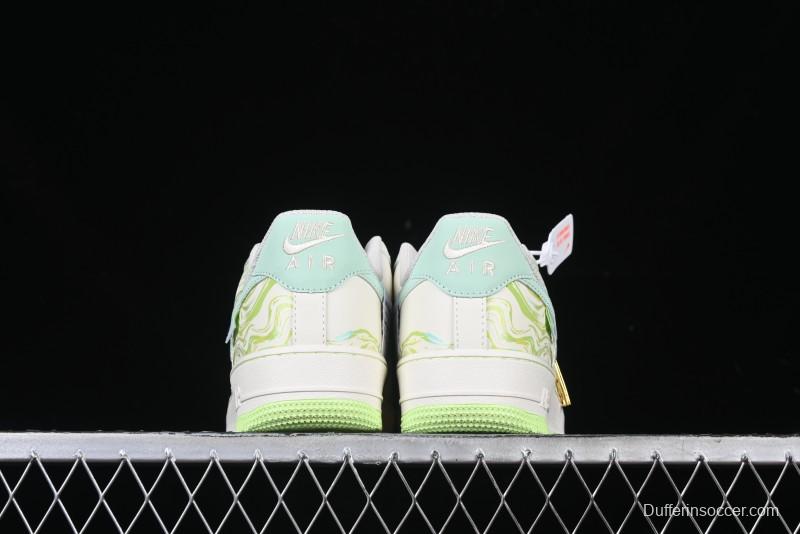 Nike Air Force 1 '07 Low "Green Snake" Year of the Snake Limited Edition Casual Sneakers with Bamboo and Serpent Design - FB1893-555