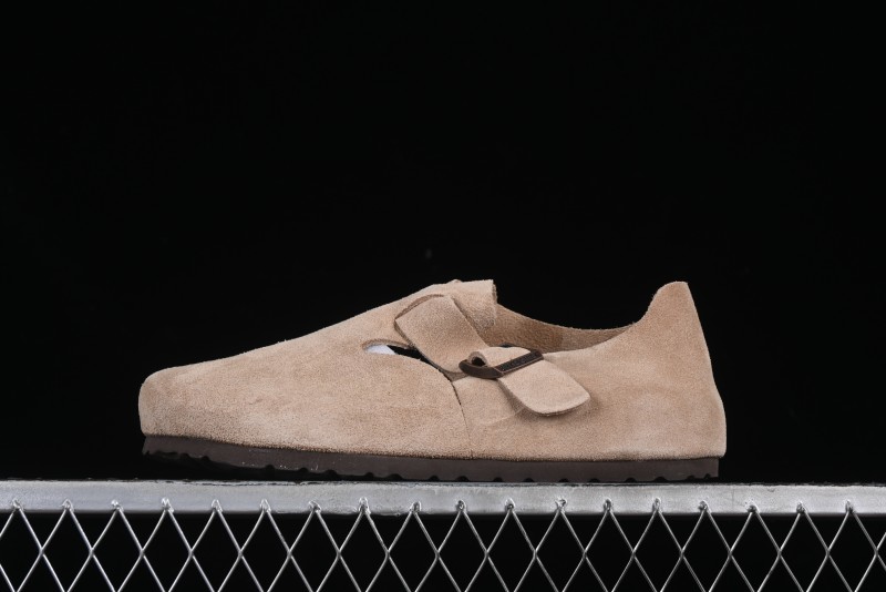 Birkenstock London BS Unisex Slip-On Comfort Shoes with Soft Suede Leather and Lambswool Insole - G.D4