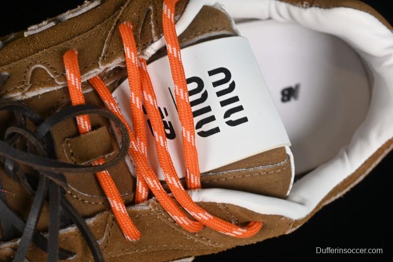 Miu Miu x New Balance 530 Low-Top Retro Running Sneakers with Deconstructed Design - AJD4