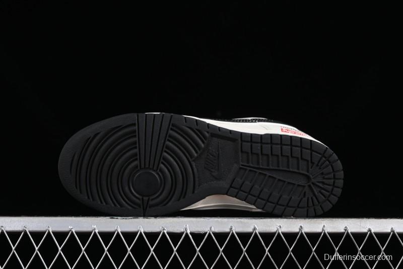 Nike Supreme x SB Dunk Low Stone Island Collaboration - Beige Black Starry Sky Anniversary Custom Low-Top Casual Skate Shoes - BB9866-003