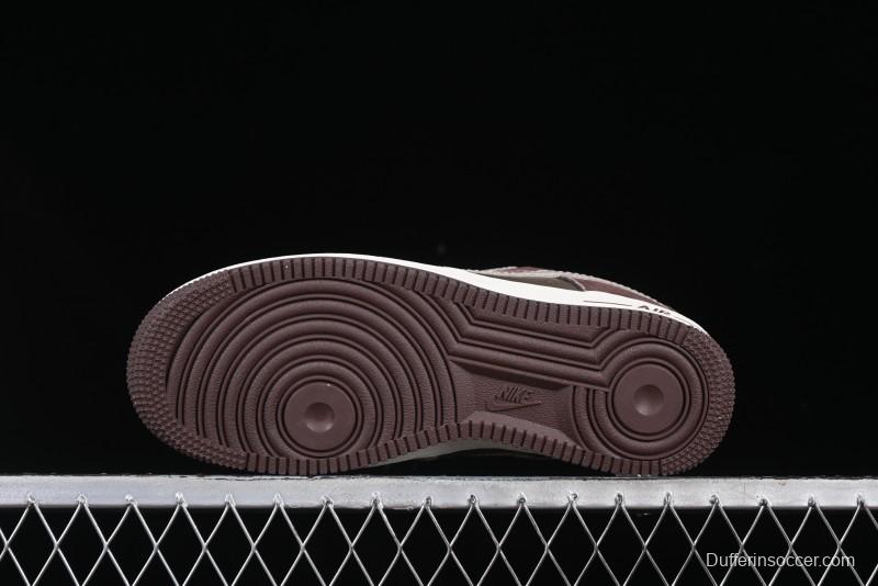 Nike Air Force 1 '07 Low BAPE Collaboration Grey Green Brown Low-Top Casual Sneakers - KK1988-039