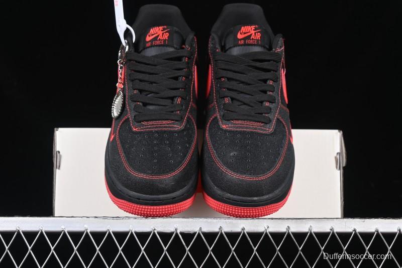 Nike Air Force 1 '07 Low Casual Sneakers in Heartbeat Orange with Full-Length Air Cushion - DF0188-015