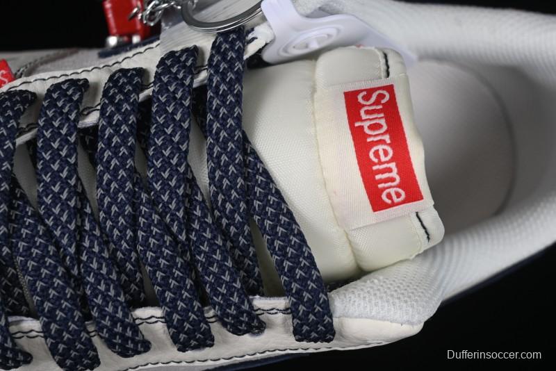 Nike Air Force 1 '07 Low Supreme Collaboration Sneakers with Red Tab and Blue Swoosh - BB7518-021