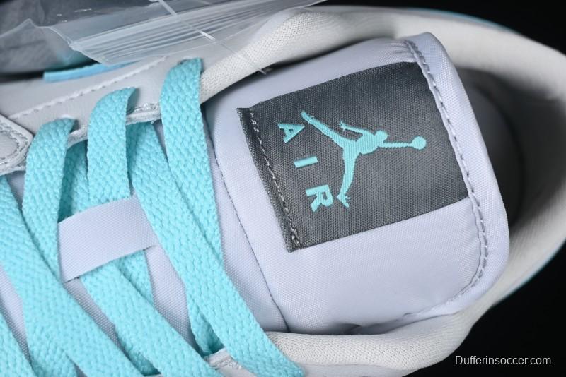 Nike Air Jordan 1 Low AJ1 Patent Leather Grey Green Casual Sneakers - HQ3599-025