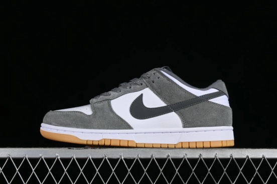 Nike Dunk Low SB Grey Gum Retro Skate Shoes with Suede Overlays - FV0389-100