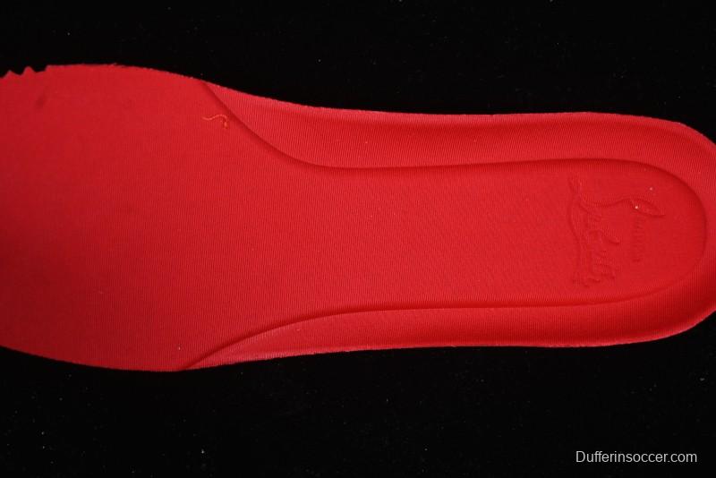 Christian Louboutin Funnyto Flat Comfortable Fashion Low-Top Sneakers with Raw Ice Blue Sole - X.D4