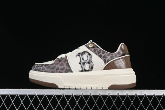 New York Yankees Chunky Liner Lux Leopard Thick Sole Casual Running Shoes - 3ASXCLE4N43BGS