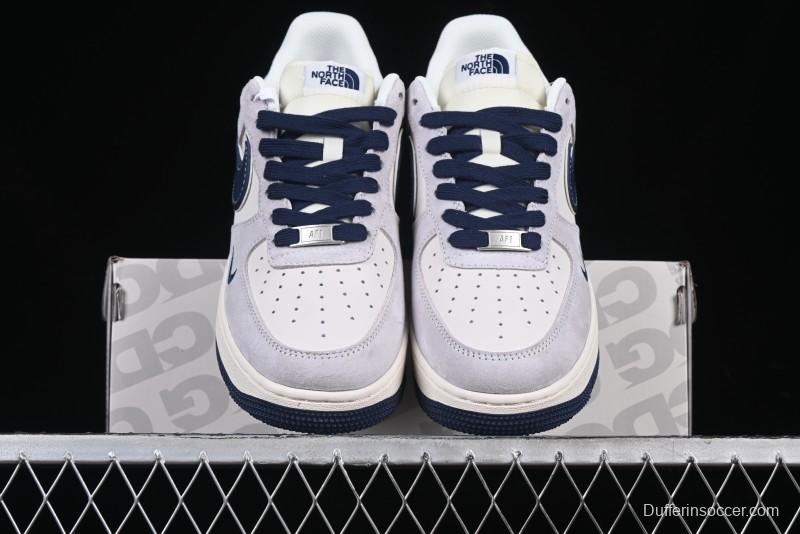 Nike Air Force 1 '07 Low The North Face Collaboration Blue Swoosh Logo Casual Sneakers - XZ6188-913