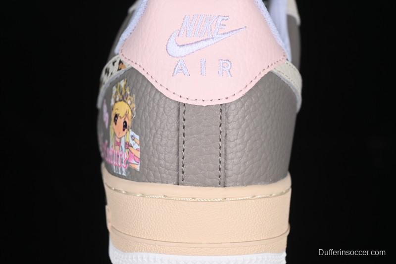 Nike Air Force 1 '07 Low Leopard Print Skeleton Custom Casual Sneakers - TY0103-222