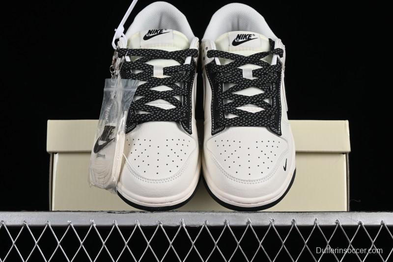 Nike Supreme x SB Dunk Low Stone Island Collaboration - Beige Black Starry Sky Anniversary Custom Low-Top Casual Skate Shoes - BB9866-003