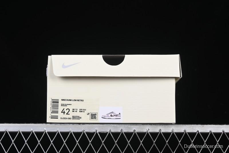 Nike SB Dunk Low Anniversary Edition Customized Sneakers with Grey Swoosh Logo - DJ2024-083