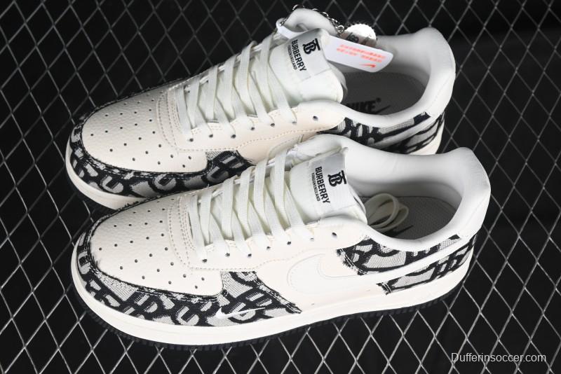 Nike Air Force 1 '07 Low Dior Collaboration Black Pattern Low-Top Casual Sneakers - DF0188-028