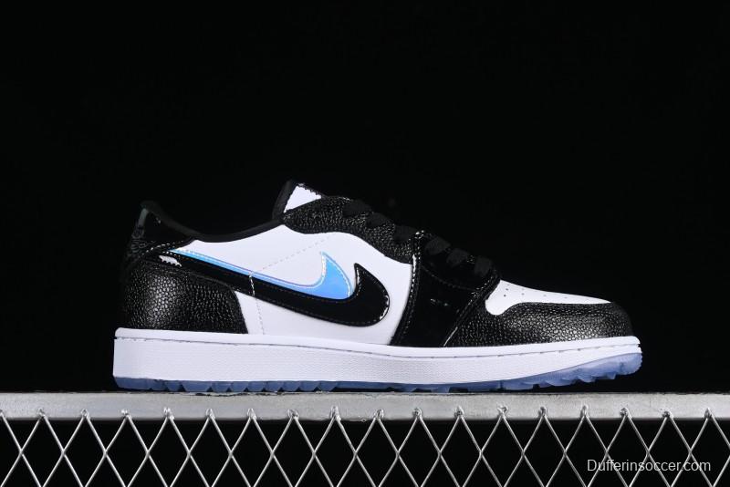Nike Air Jordan 1 Low Golf AJ1 Retro Golf Shoes with Laser Patent Leather and Double Hook Design - FZ4159-100
