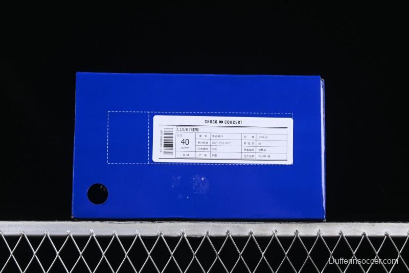 Choco Concert Leather Round Square Asymmetric Fashion Sneakers White Green - AJE5