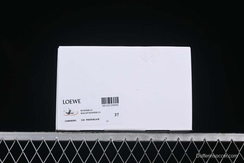 Loewe Ballet Runner 2.0 Sneakers Retro Style Low-Profile Casual Sports Shoes with Asymmetric Toe Design - Ballet Runner 2.0