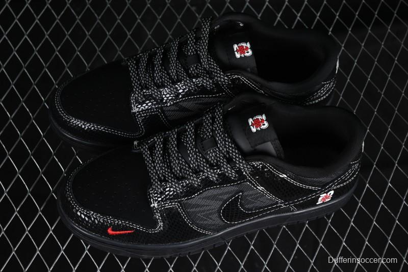 Nike SB Dunk Low Year of the Snake Limited Edition - Black Snake Anniversary High-End Custom Low-Top Casual Sneakers - CH8311-233