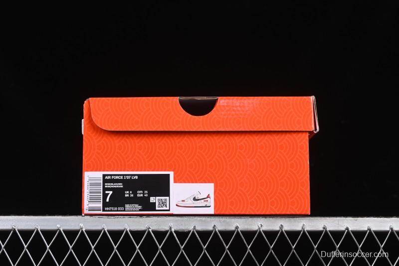 Nike Air Force 1 '07 Low Supreme Snake Year Limited Edition Black Snake Swoosh Low-Top Casual Sneakers - HH7518-033