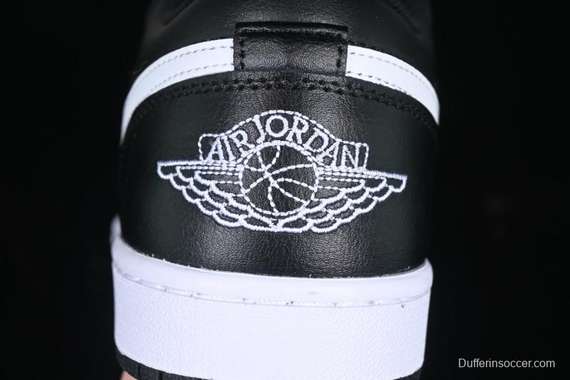 Nike Air Jordan 1 Low Retro Basketball Shoes in Black and White - 553558-043