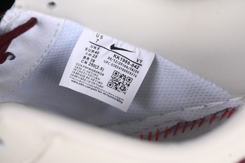 Nike Air Force 1 '07 Low The North Face Collaboration Burgundy Swoosh Casual Sneakers - KK1988-042