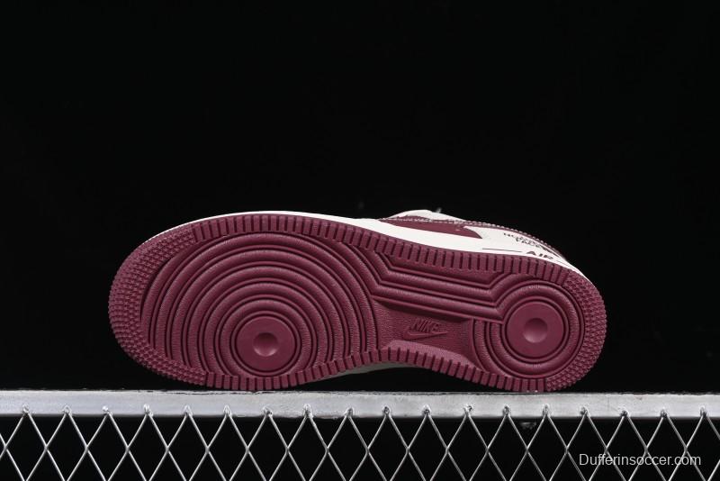 Nike Air Force 1 '07 Low The North Face Collaboration Burgundy Swoosh Casual Sneakers - KK1988-042